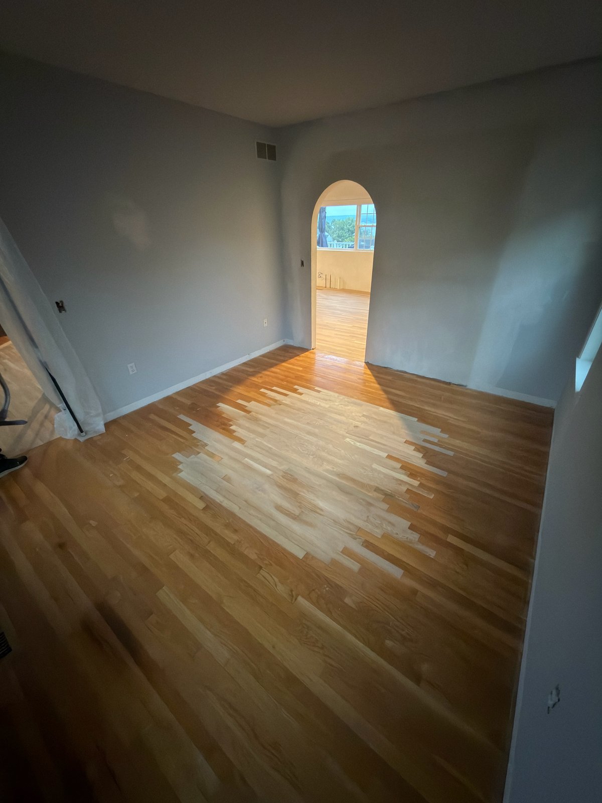 Portsmouth RI — entire floor sanded and refinished as one continuous surface