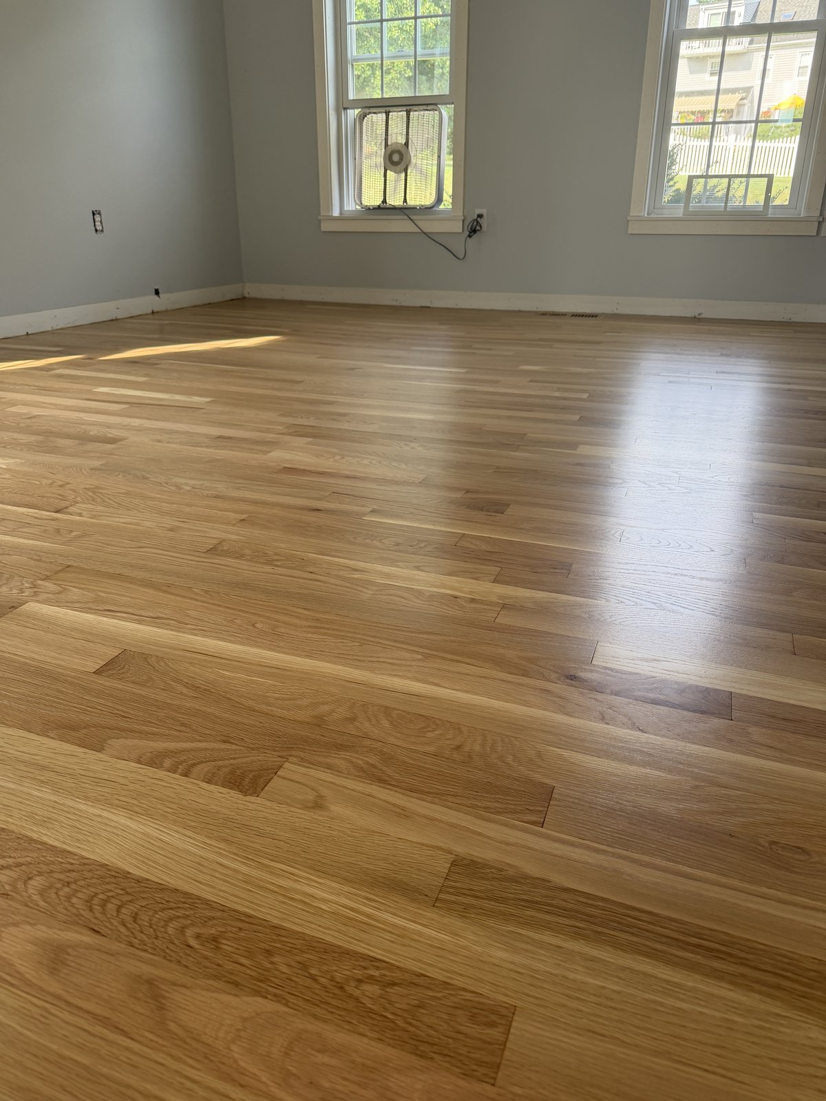 Portsmouth RI — finished white oak floor after restoration and refinishing