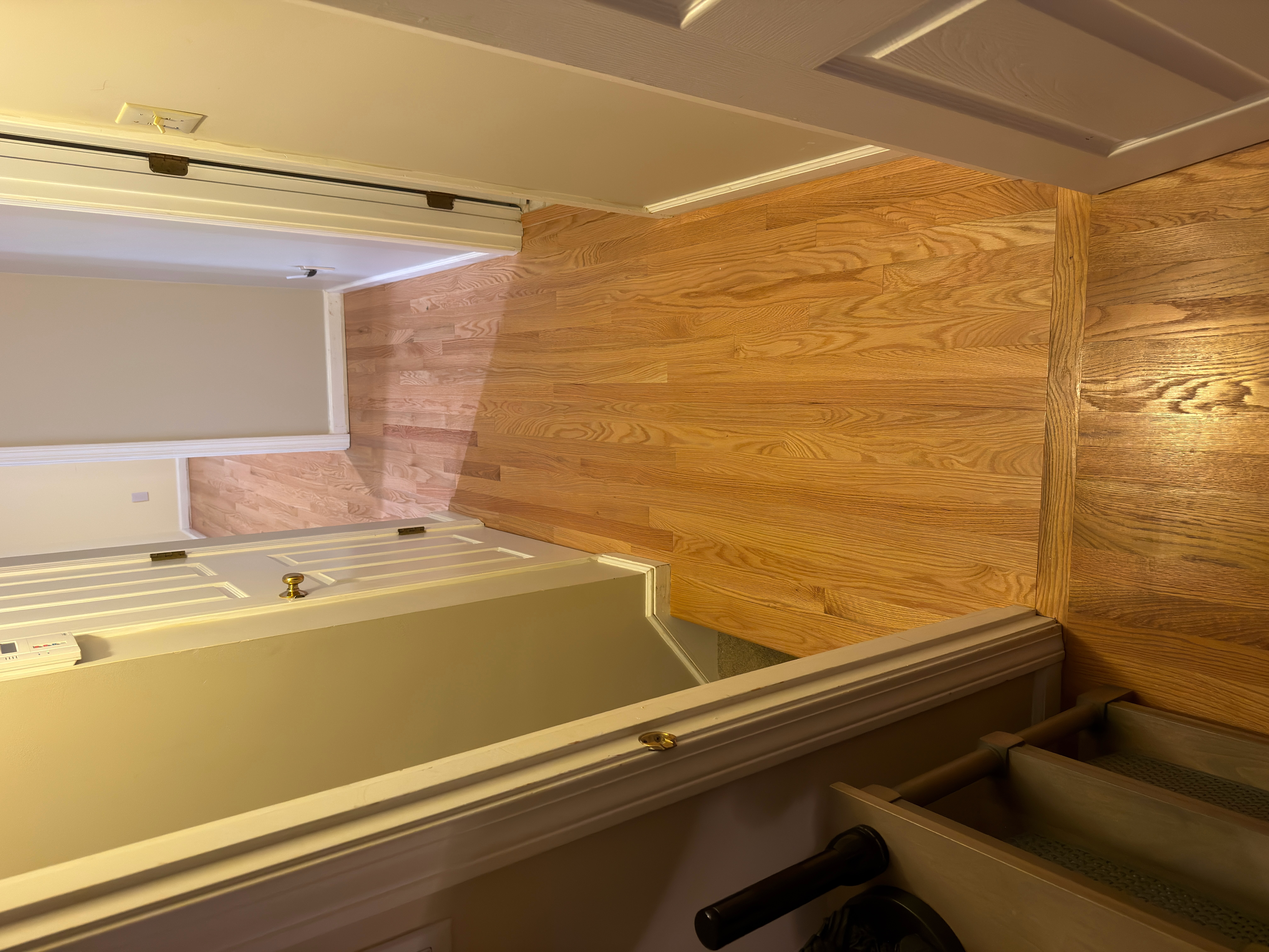 Wrentham MA — finished hallway with prefinished red oak flowing between bedrooms