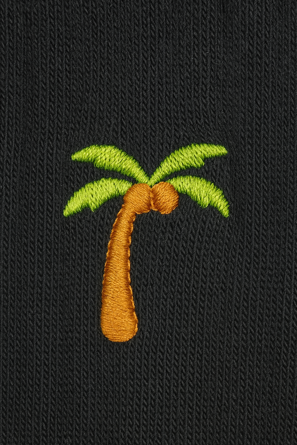 Coconut Tree Embroidered Socks