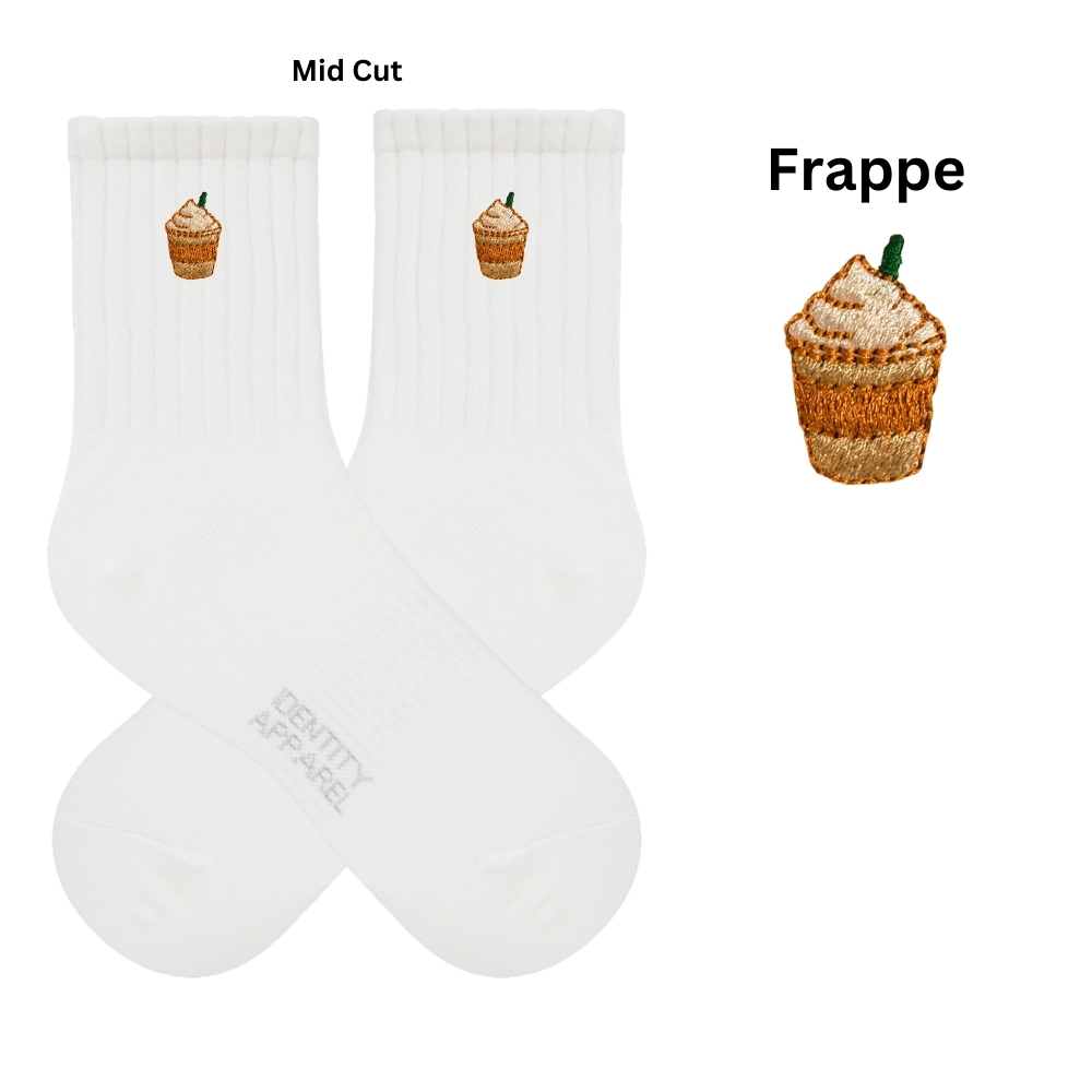 Caffeine Club Frappe Embroidered Socks