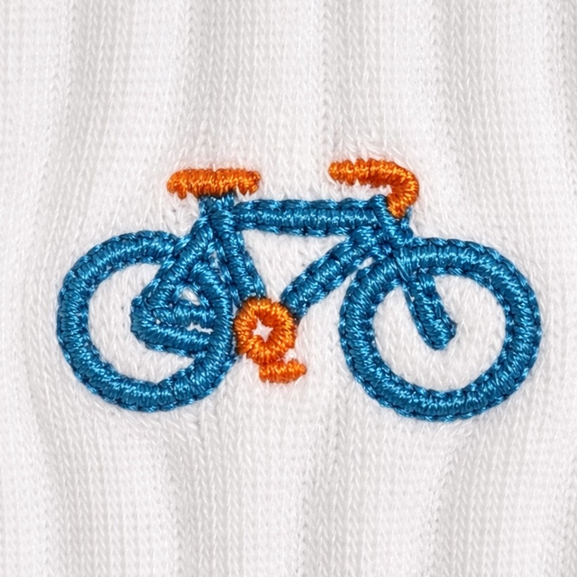 Bicycle Embroidered Sports Socks