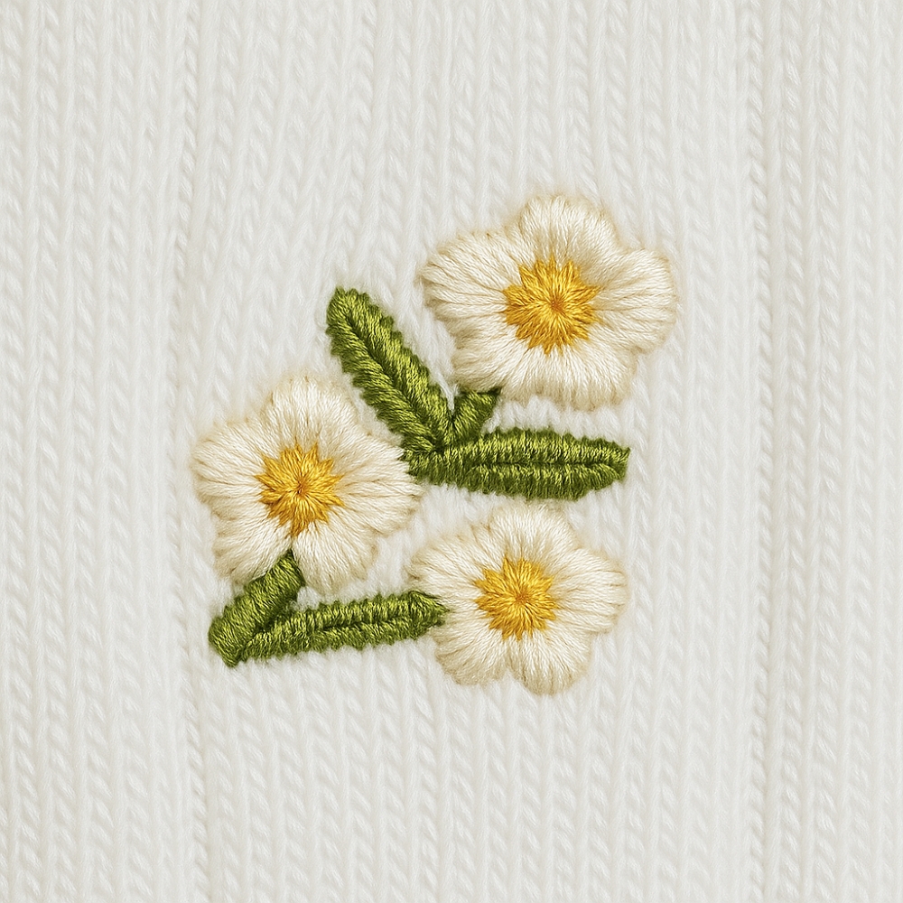 Sampaguita Embroidered Socks