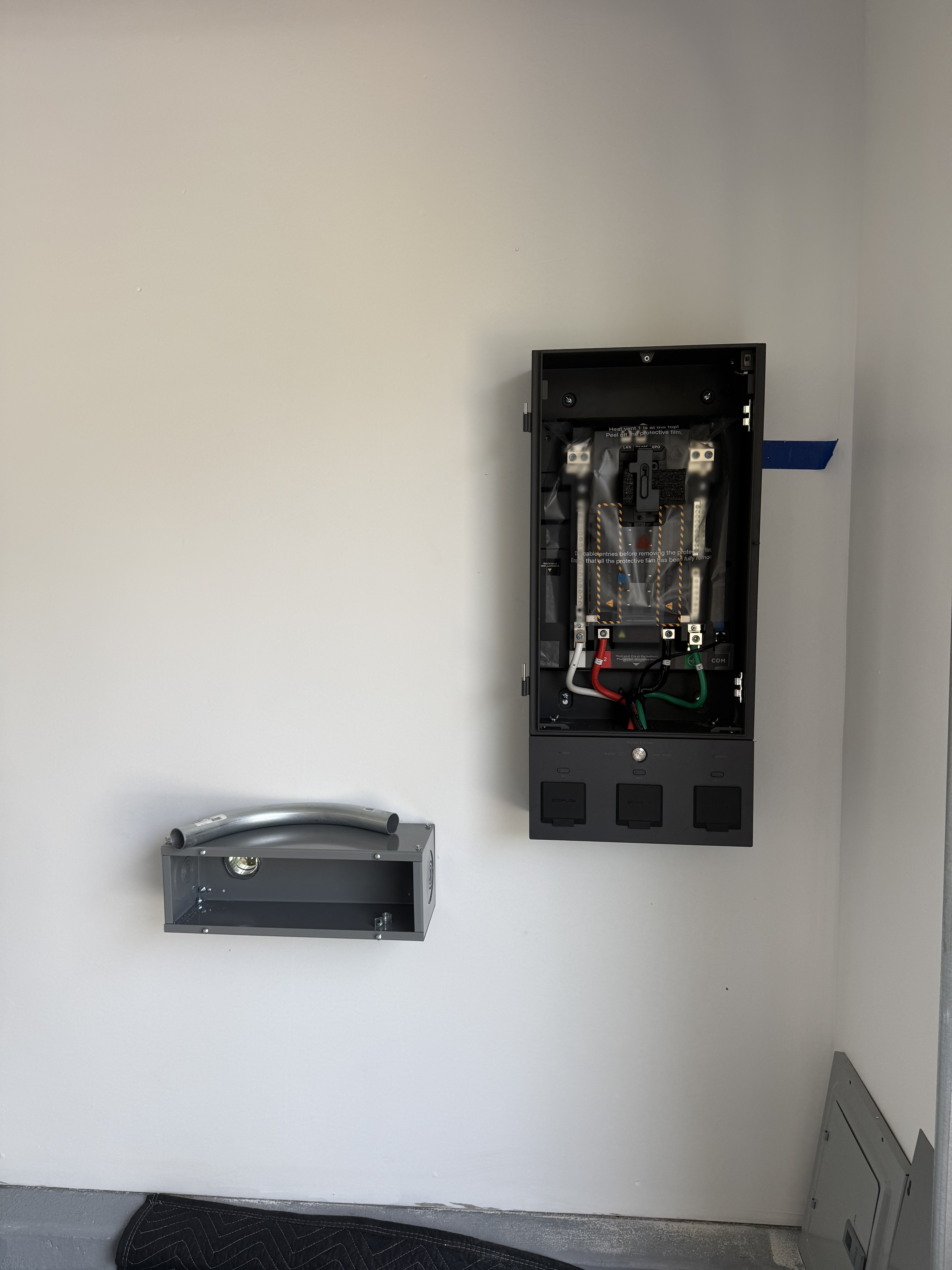 EcoFlow panel installation in progress
