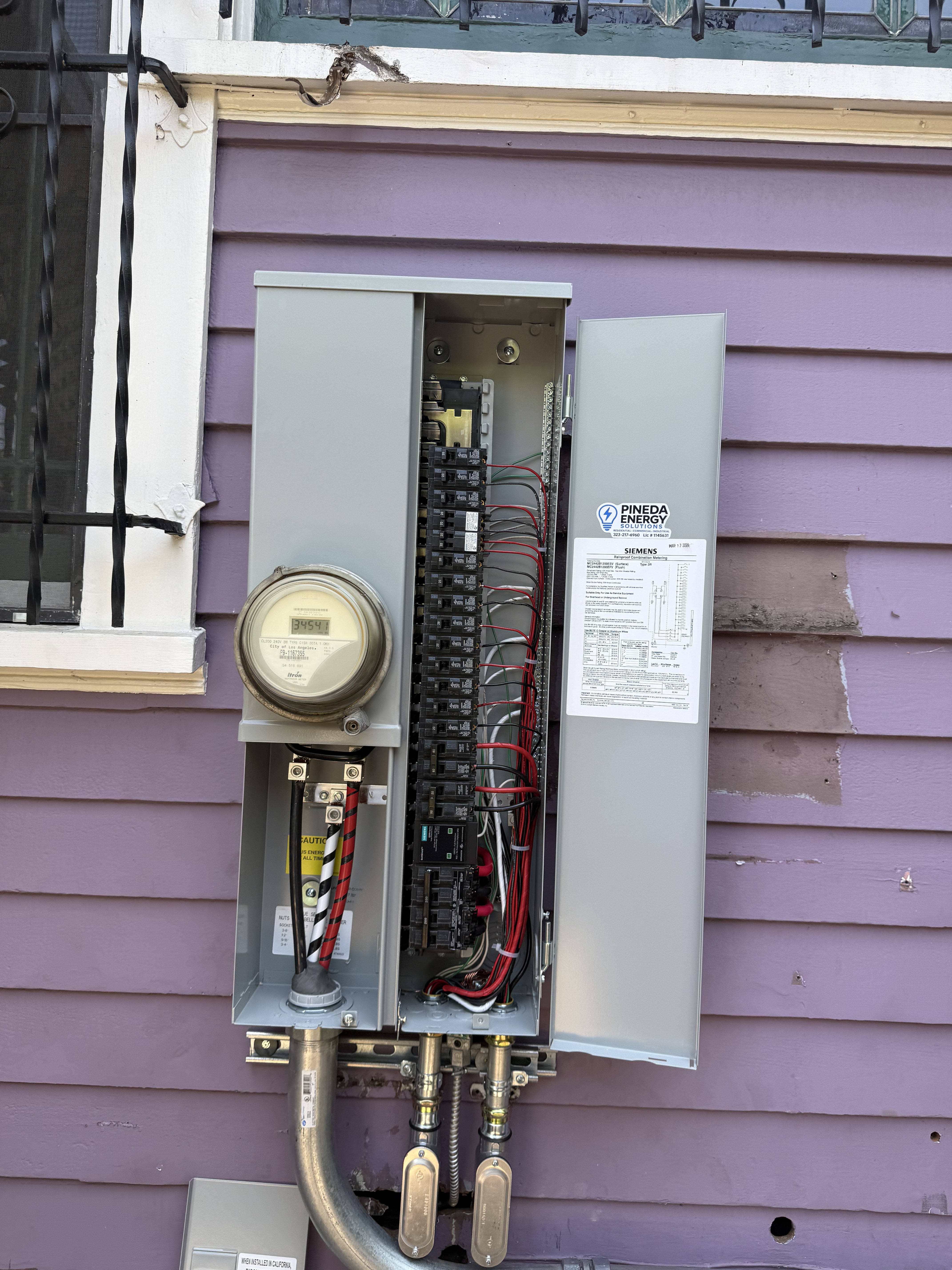 Electrical panel upgrade project Los Angeles