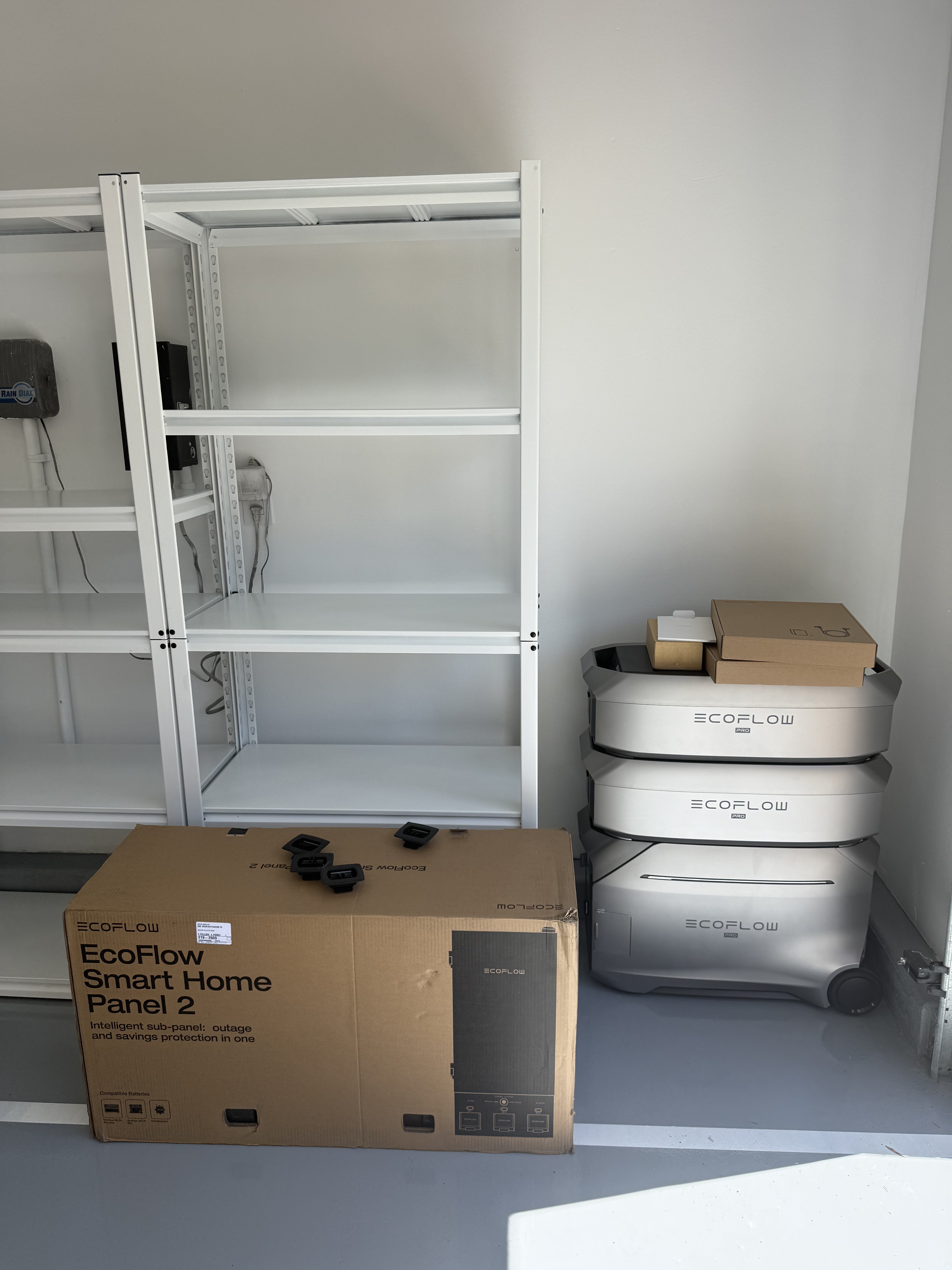 EcoFlow equipment before installation