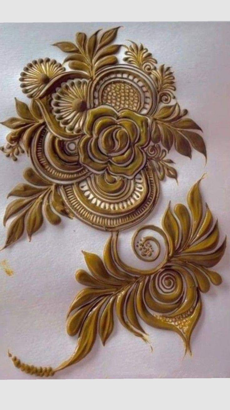 3D Rose & Leaf Swirl