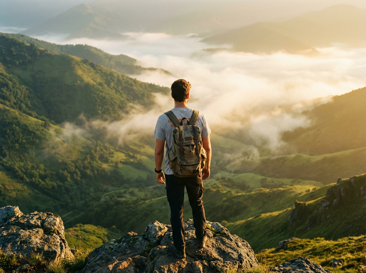 Hiker on summit