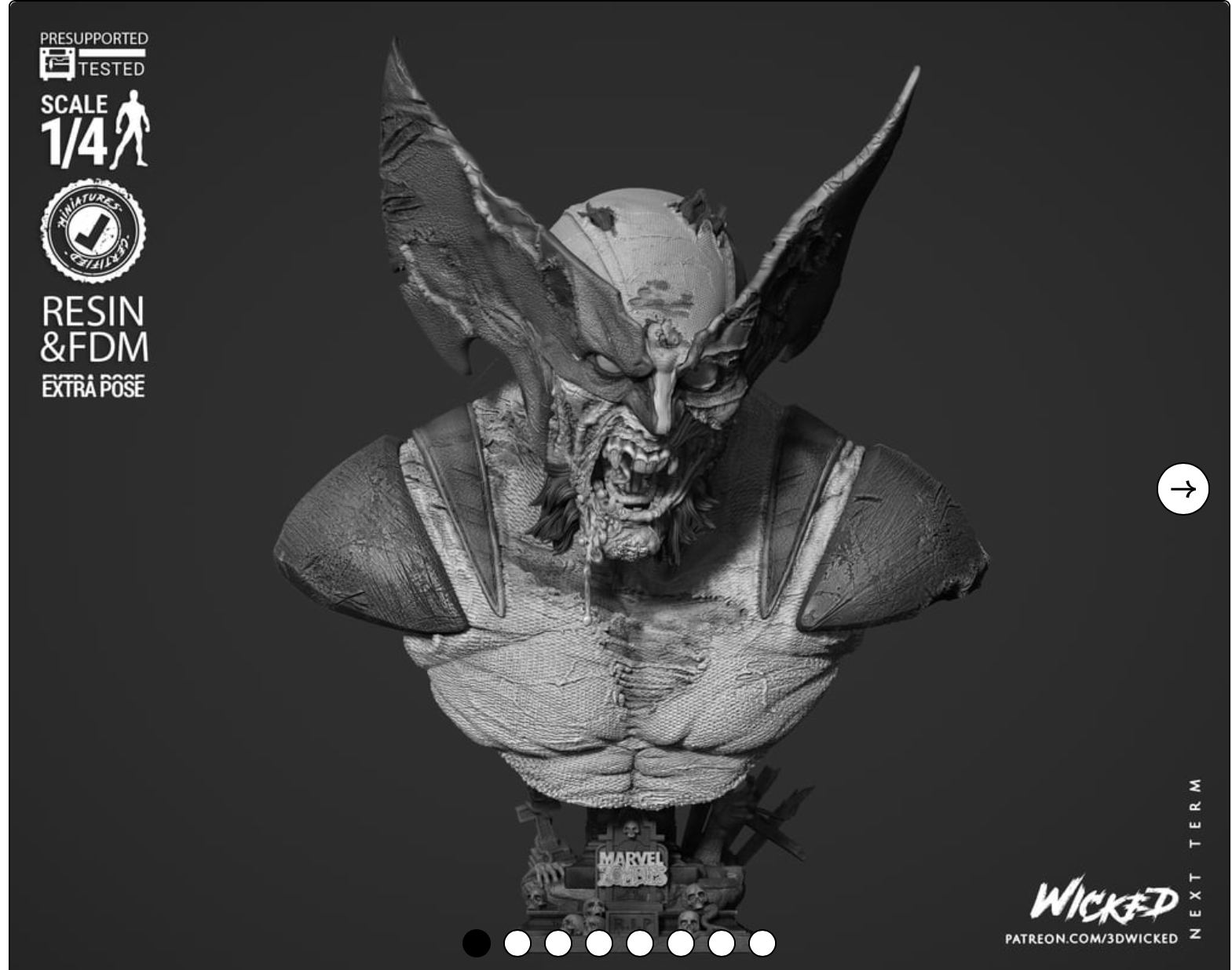 Zombie Wolverine Bust