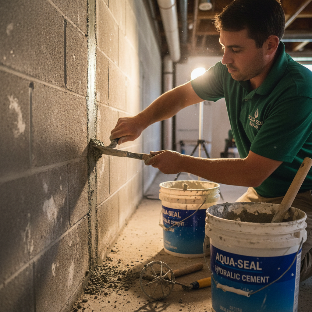 Hydraulic cement foundation work