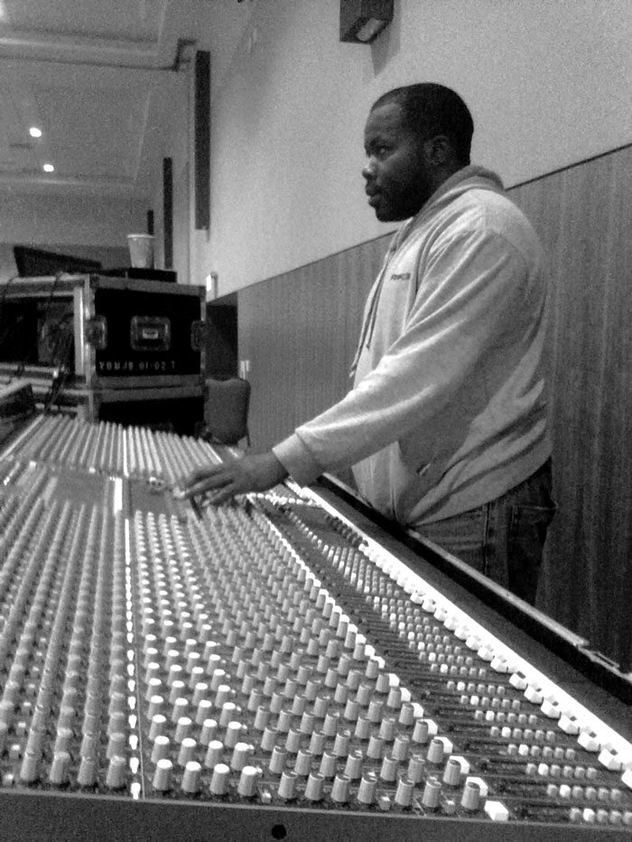 Michael Gordon at the mixing console