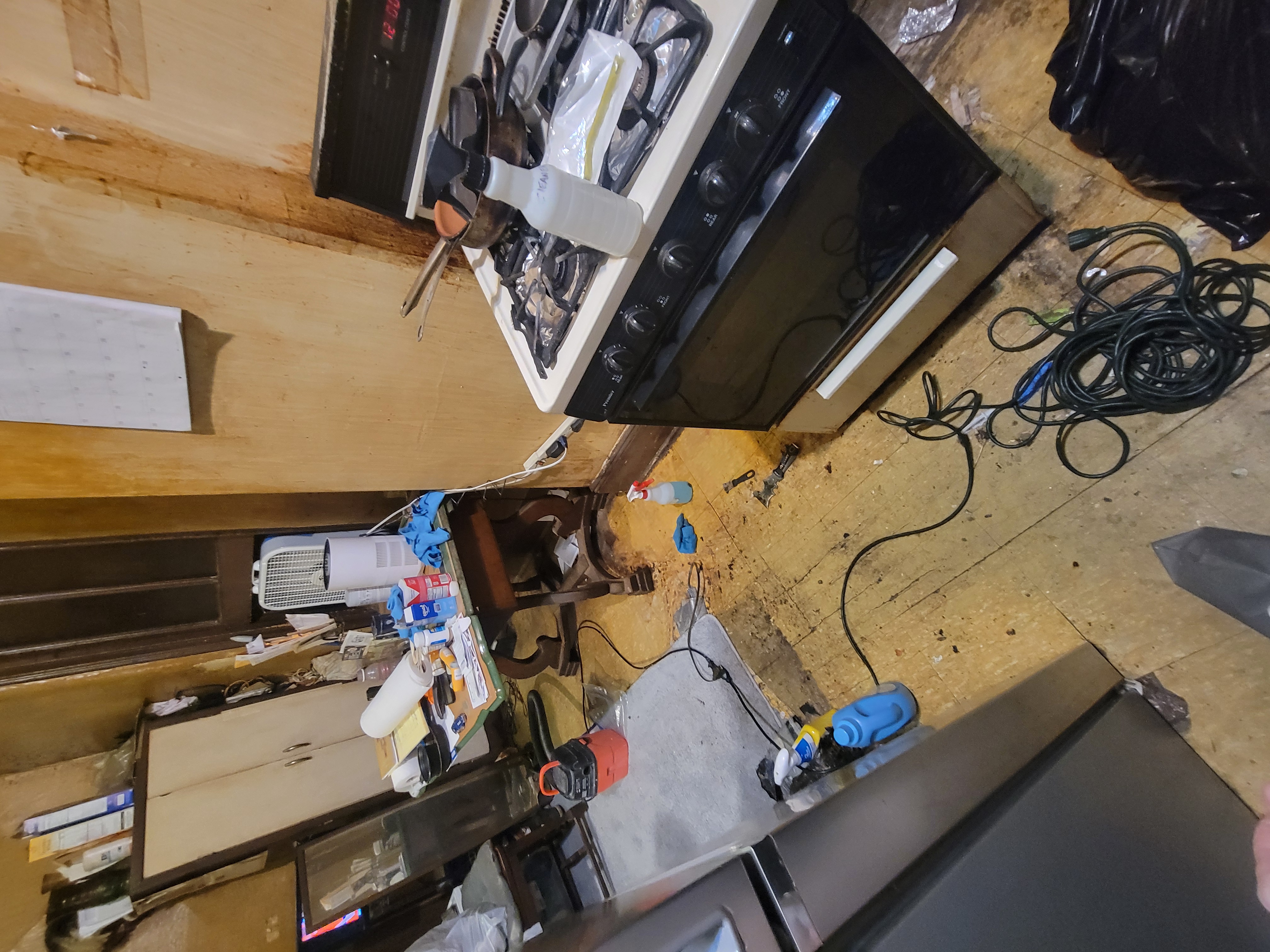 Apartment clean-out before - kitchen needing deep clean