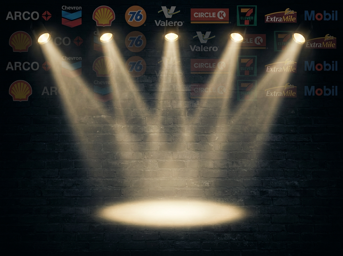 Brand logos wall