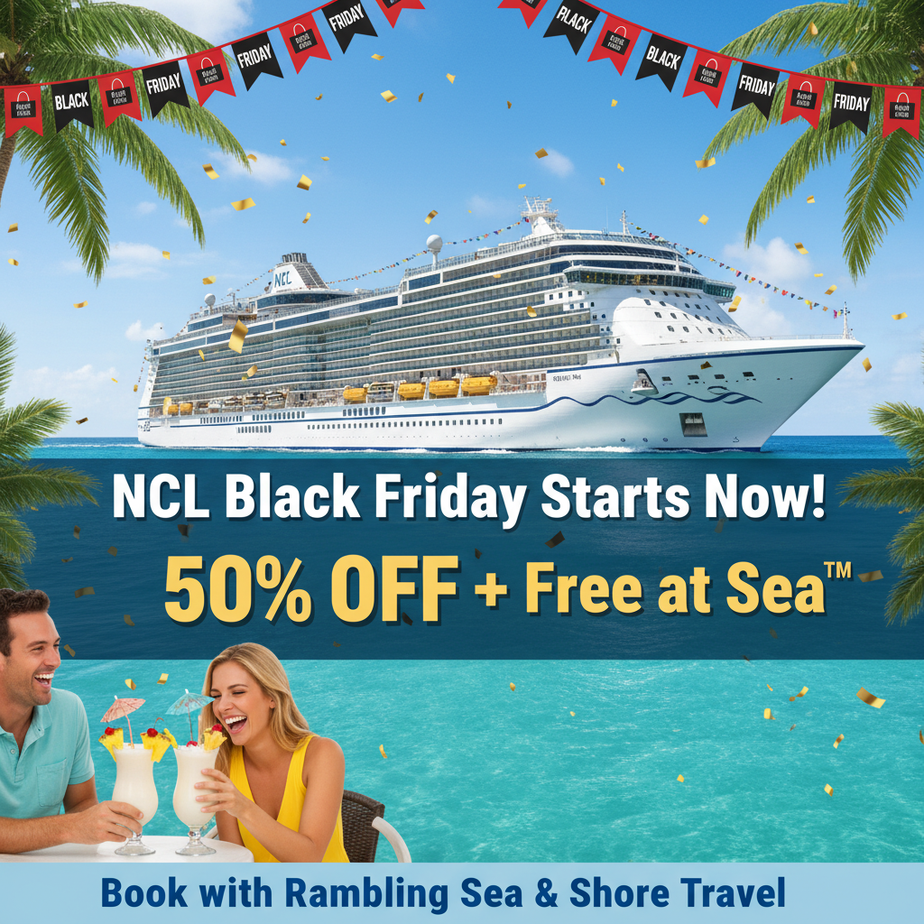 NCL Black Friday Starts Now! 50% OFF + Free at Sea&trade;