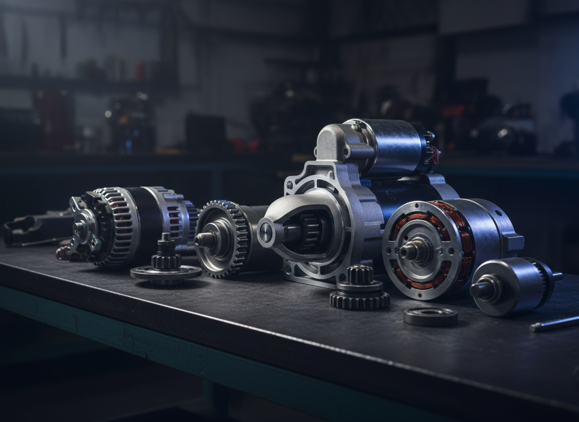 Automotive starter motors and alternators
