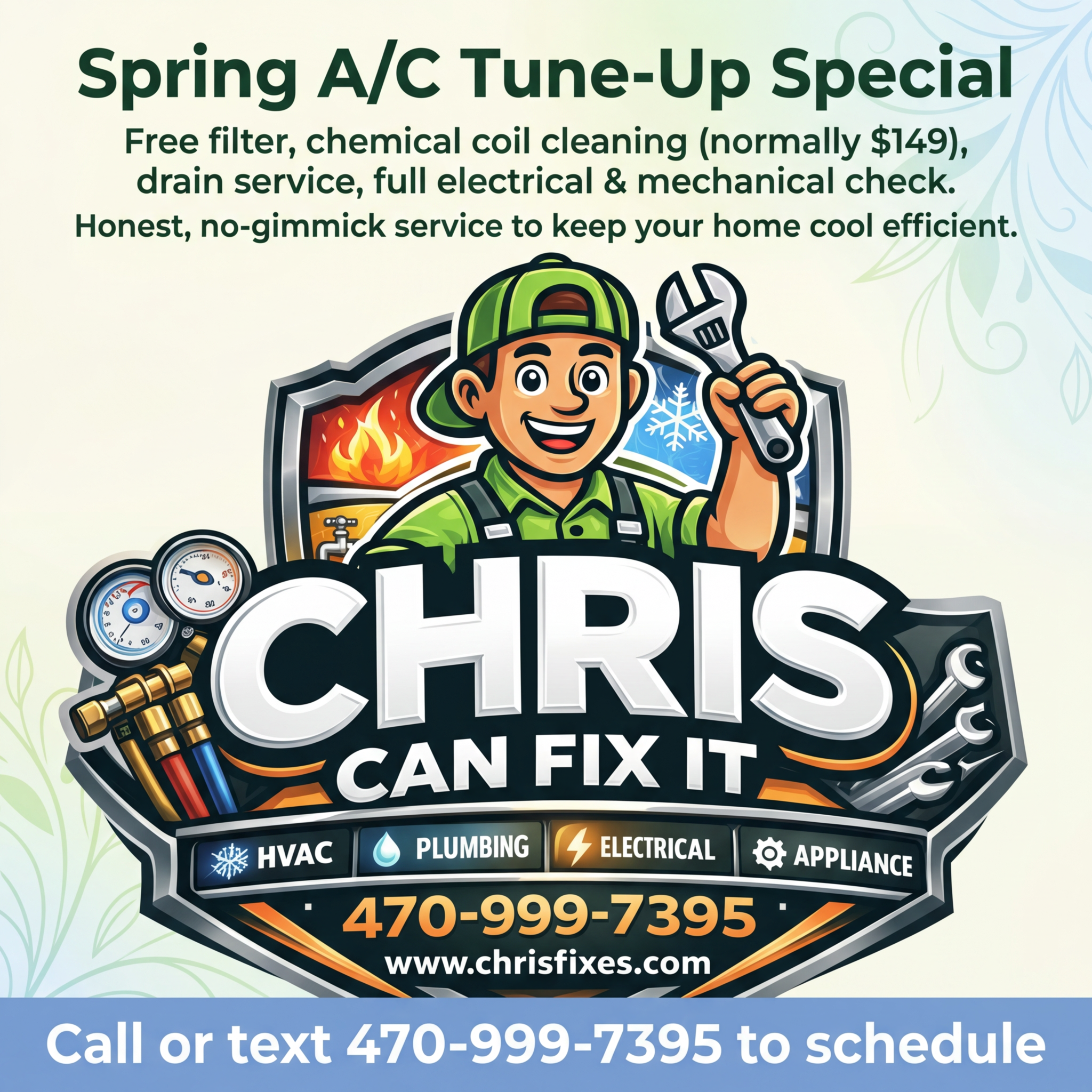 Spring A/C Tune-Up Special β Chris Can Fix It