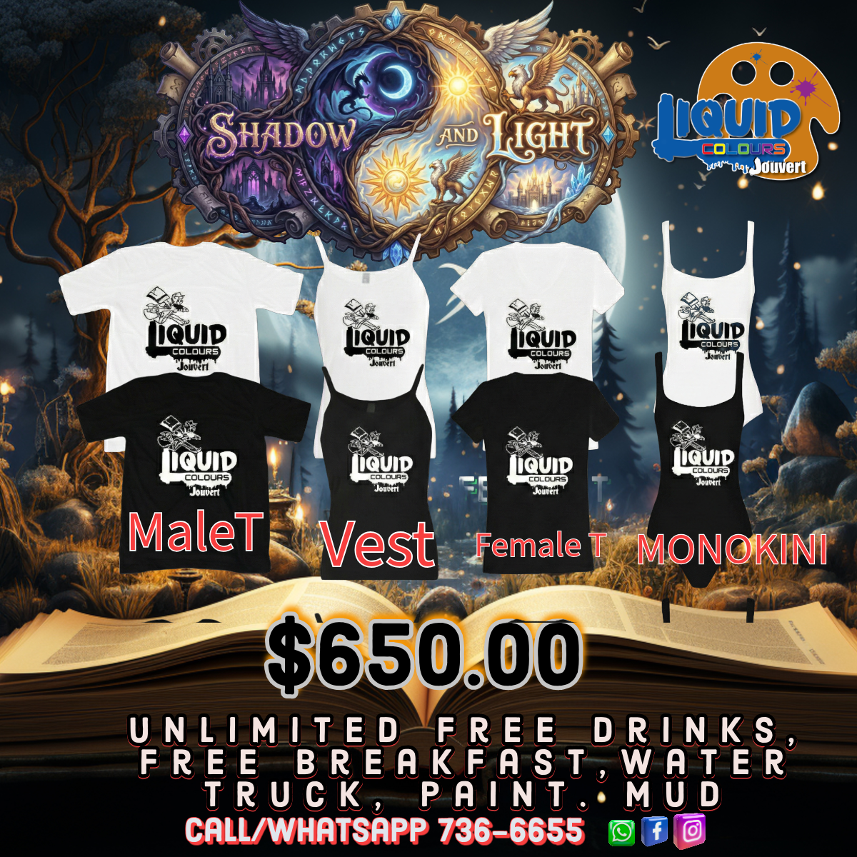 Liquid Colours Jouvert package and pricing