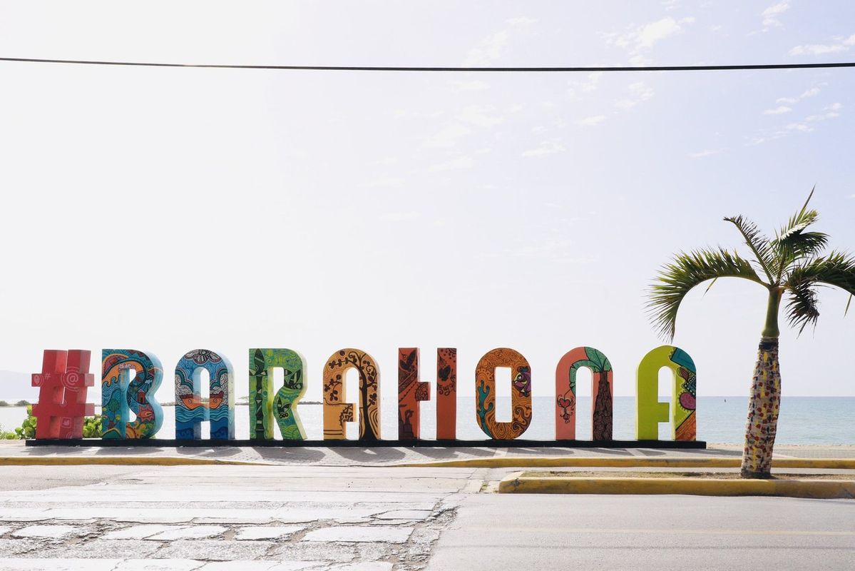 Colorful #BARAHONA city sign
