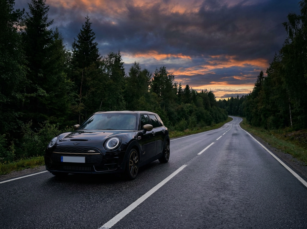 UNTOLD, the 2024 MINI Clubman JCW ALL4 Untold Edition in Midnight Black with Refined Brass accents