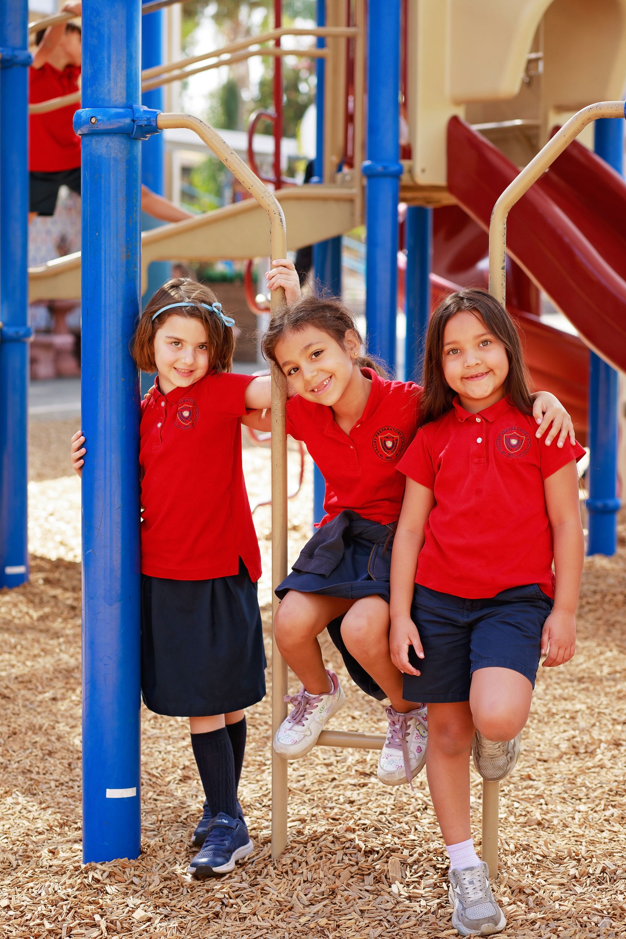 Three Valley Prep students on the playground at the end of the school day
