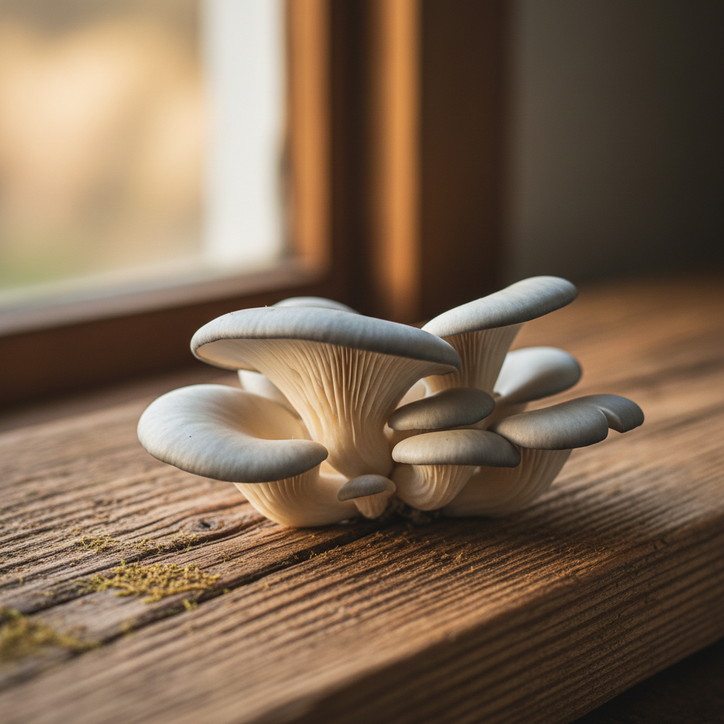 Fresh Blue Oyster mushrooms from Terra's Blessing