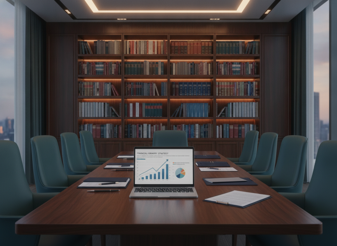 Professional financial workspace