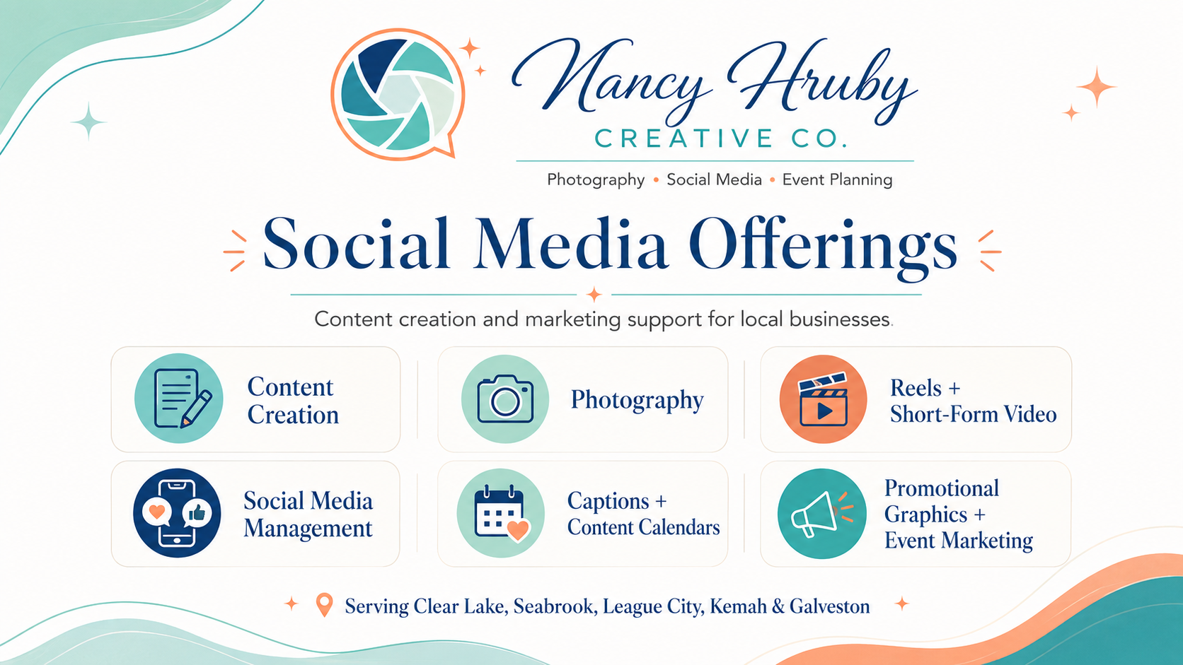 Nancy Hruby Creative Co. social media offerings and services