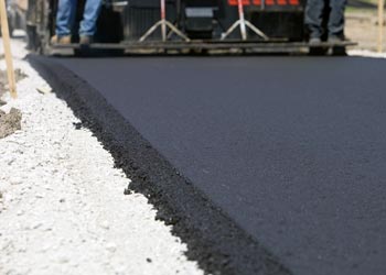 Fresh asphalt edge with clean finish