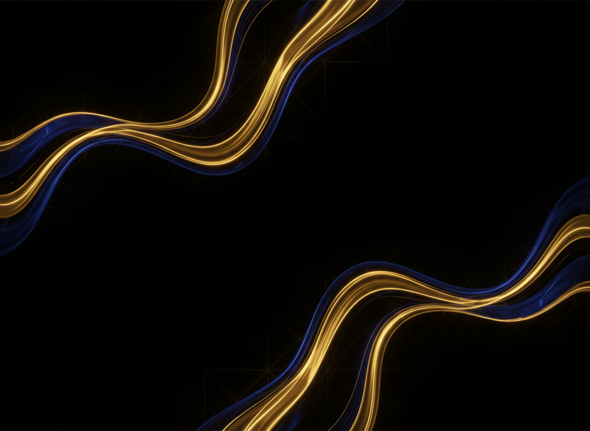 Abstract dark background with golden light