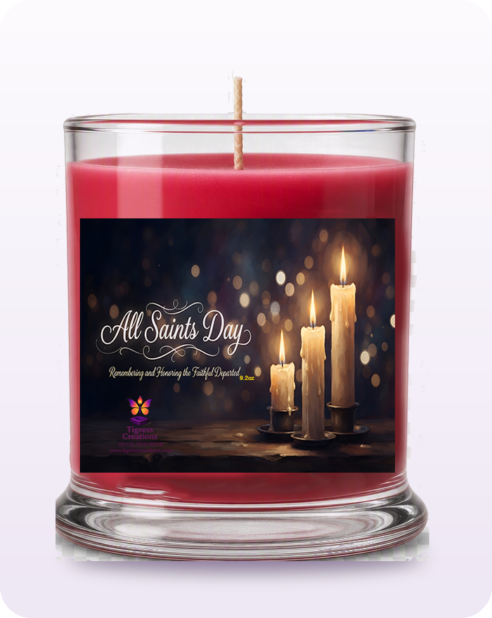 All Saints Day candle, 9.2 oz hand-poured soy wax
