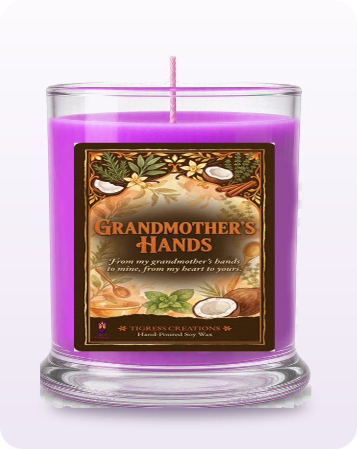 Grandmother's Hands candle, 9.2 oz hand-poured soy wax