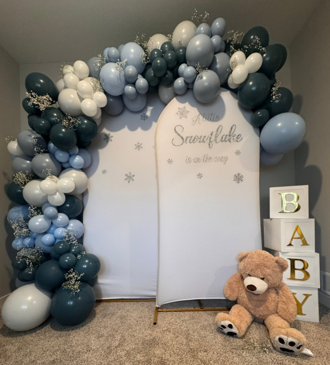 Snowflake Baby Shower Arch