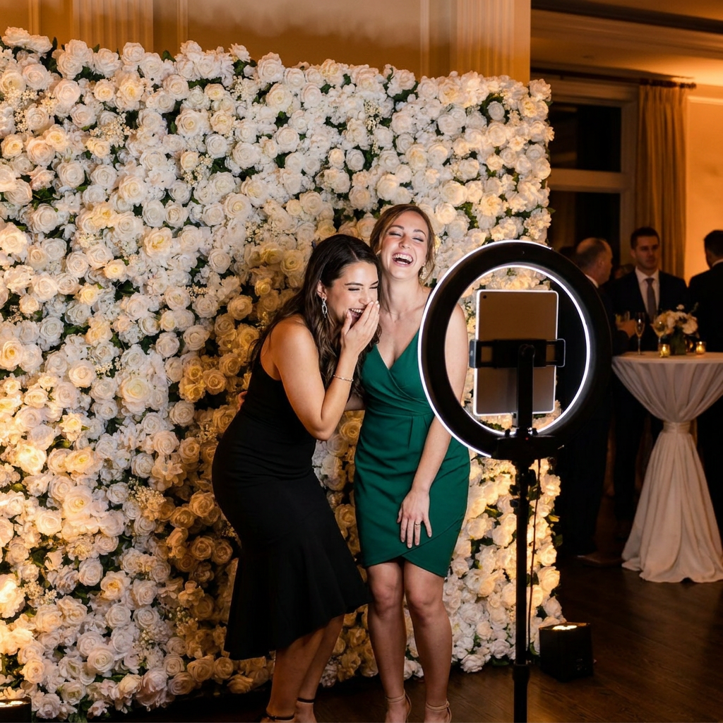 Guests enjoying the photo booth
