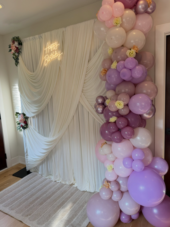 Drapery & Balloon Garland