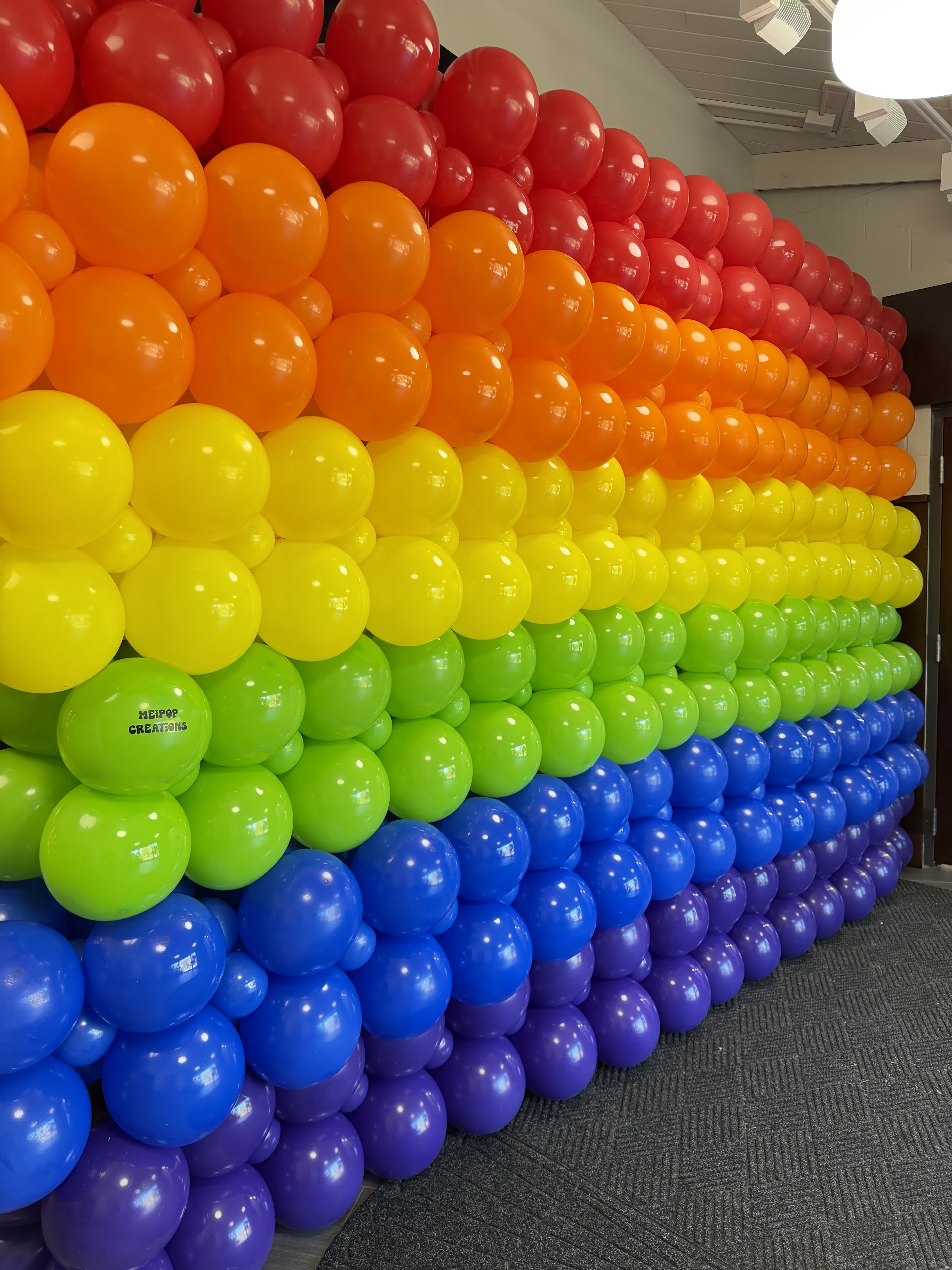 Rainbow Balloon Wall