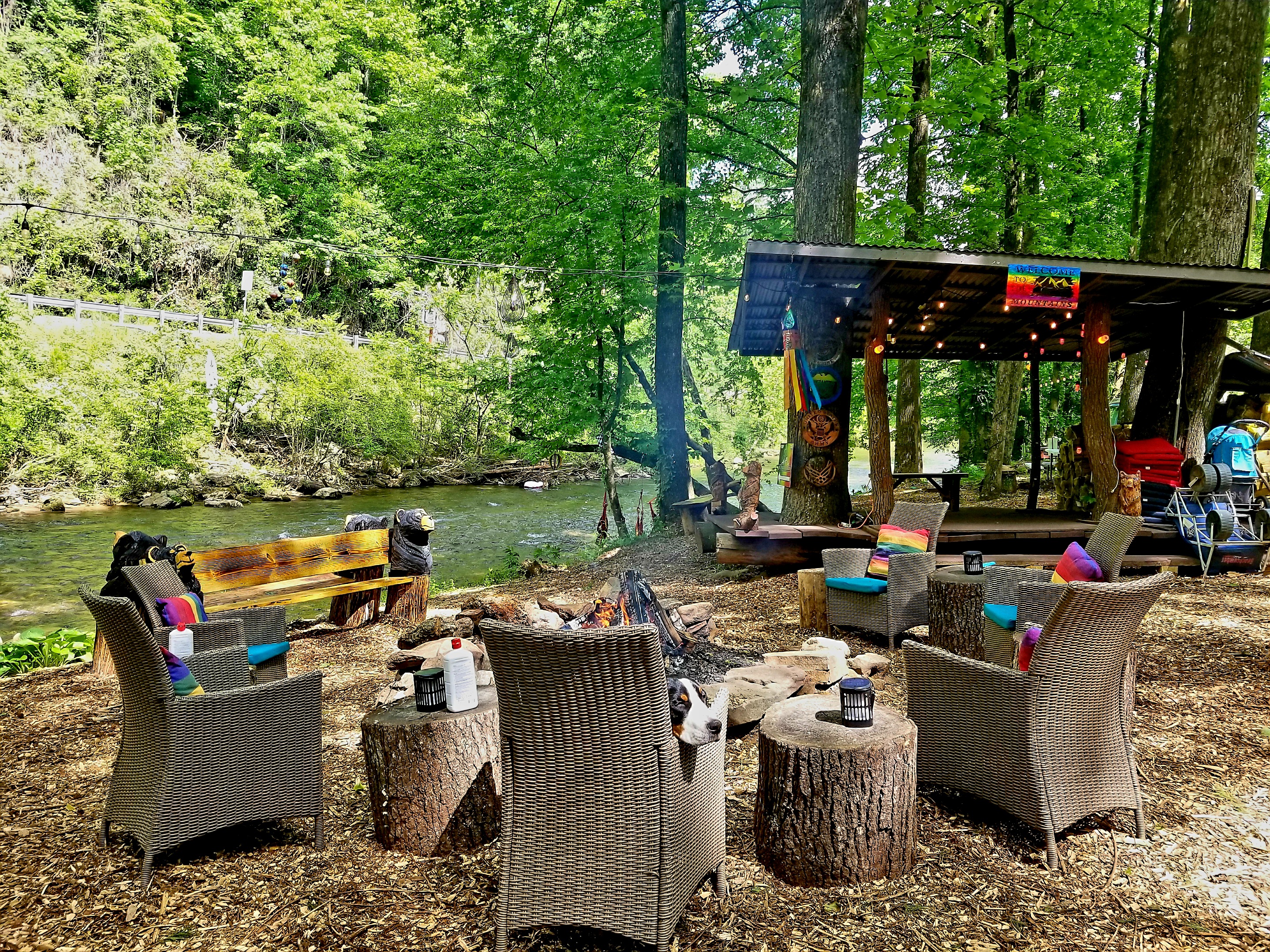 Bear Creek Lodge riverfront in Helen GA