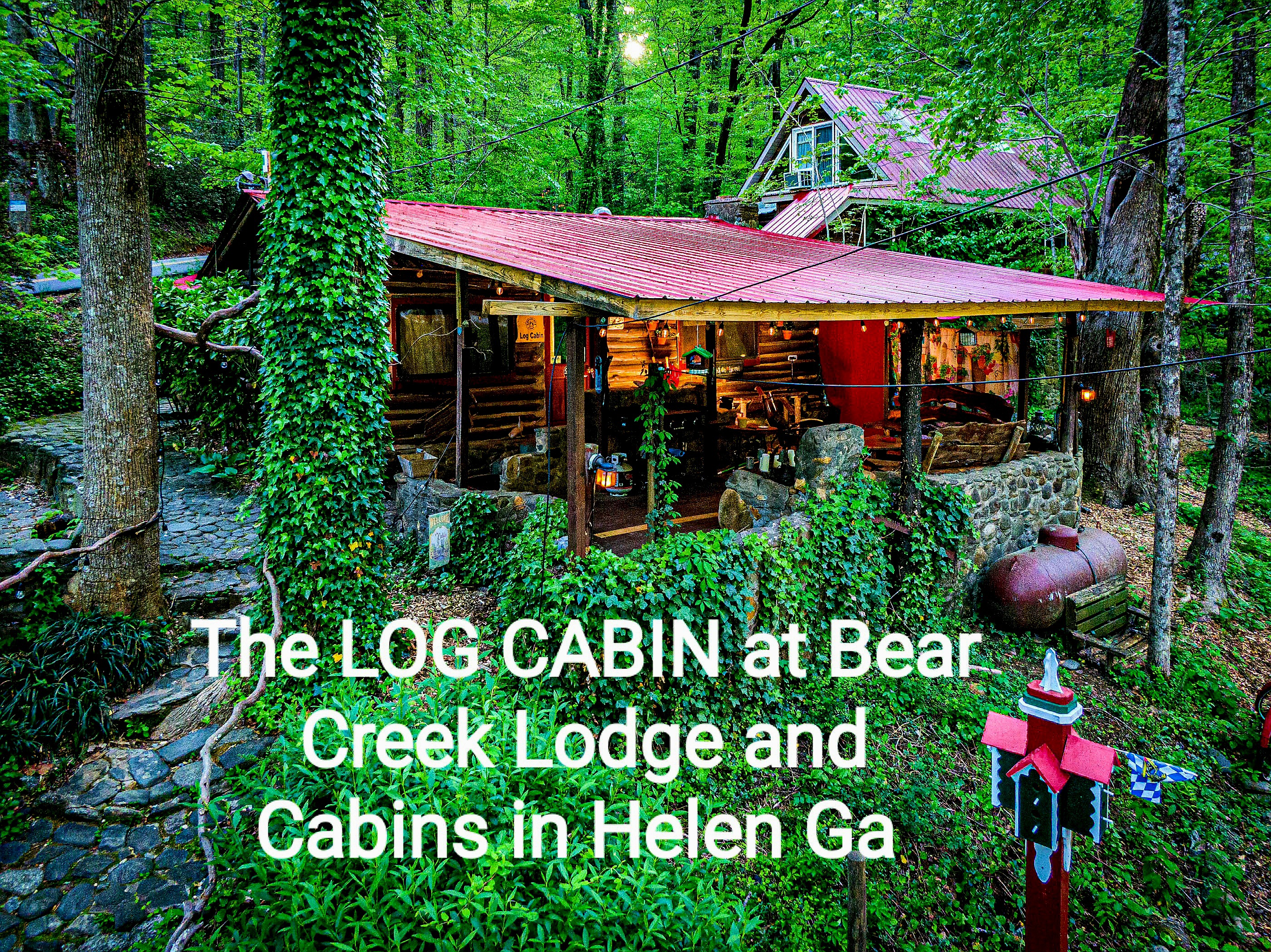 Log Cabin cabin rental Helen GA — bathroom