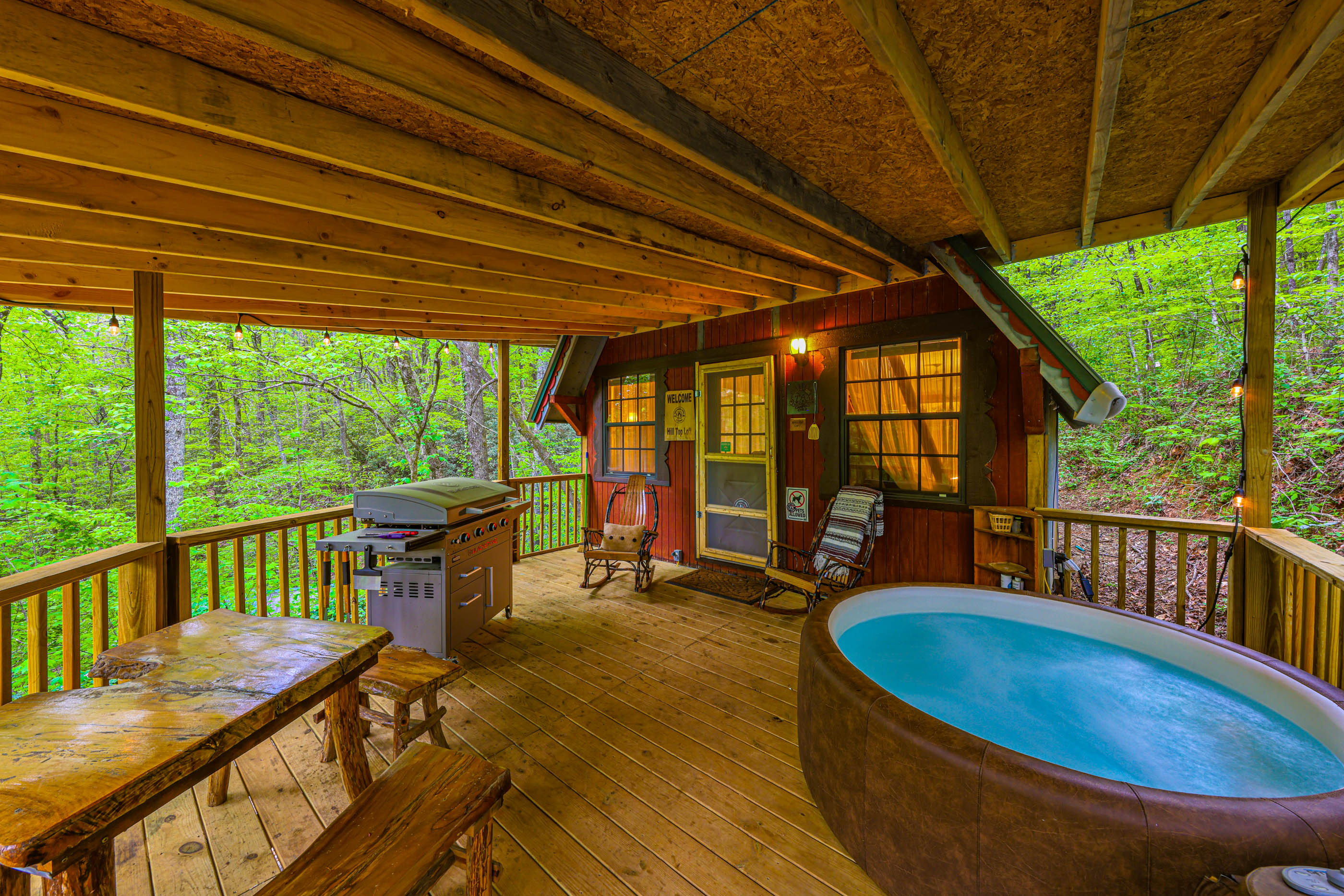Hilltop Loft cabin rental Helen GA โ bedroom