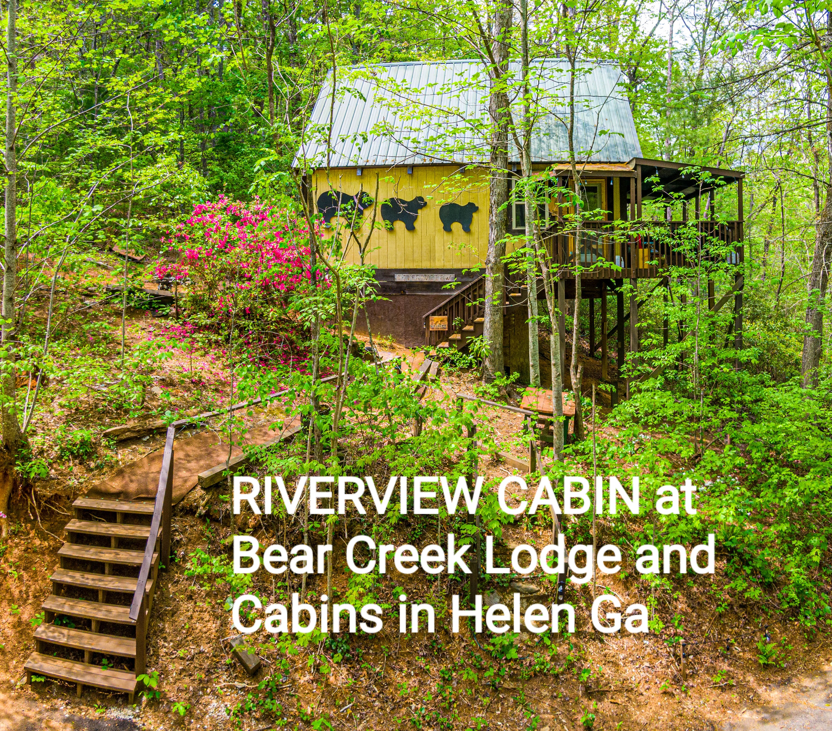 Riverview Cabin cabin rental Helen GA — outdoor deck