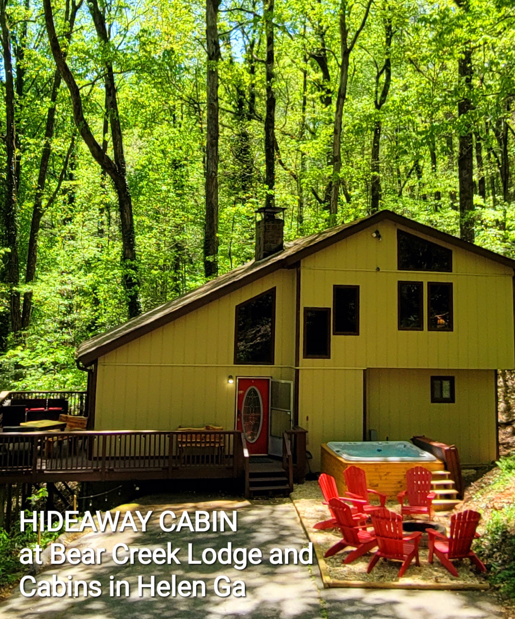 Bear Hideaway cabin rental Helen GA — bedroom
