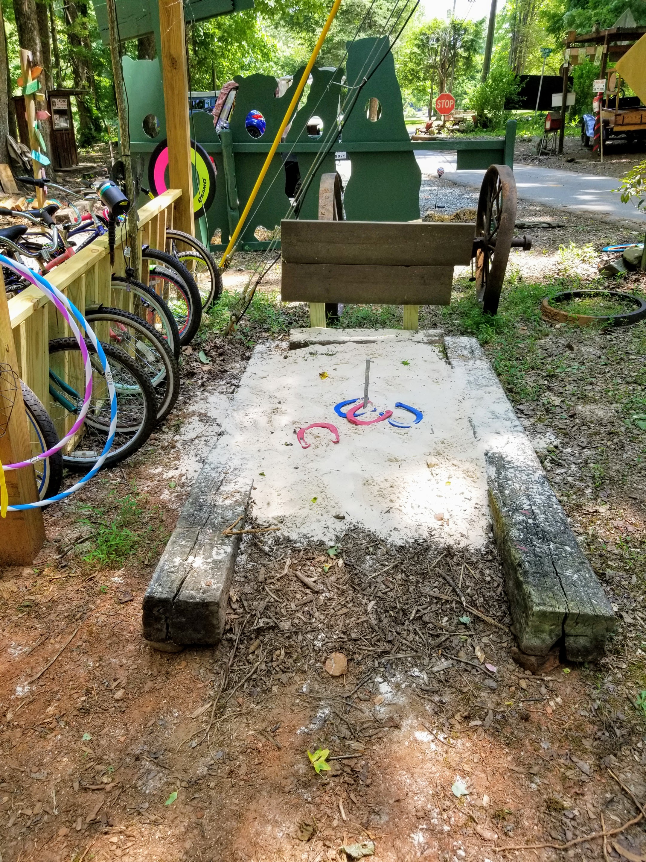 Horseshoes and outdoor games at Bear Creek Lodge