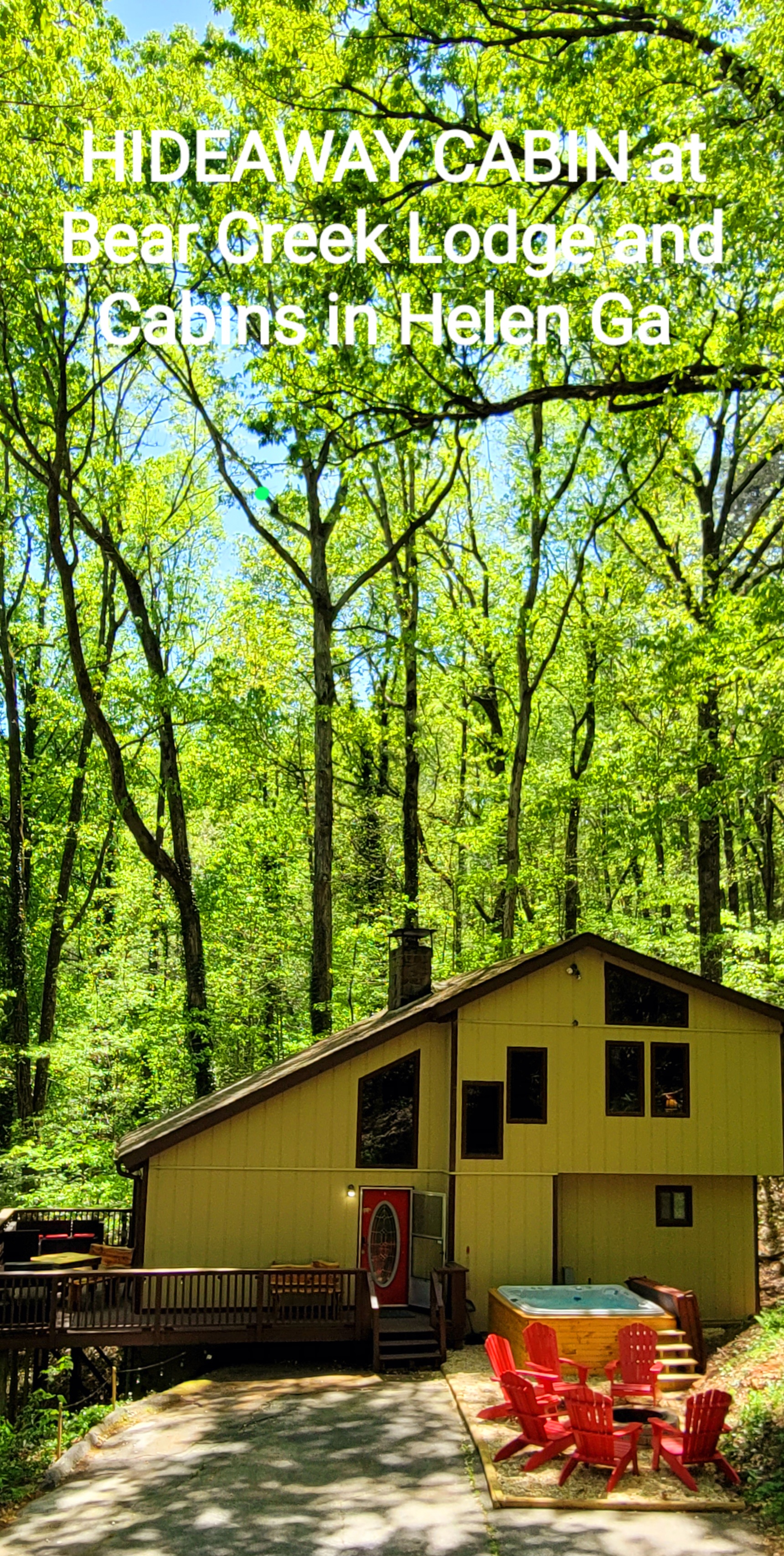 Bear Hideaway cabin rental Helen GA — bathroom