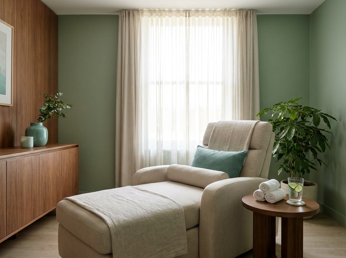 Willow Sage spa interior — warm, calm, inviting