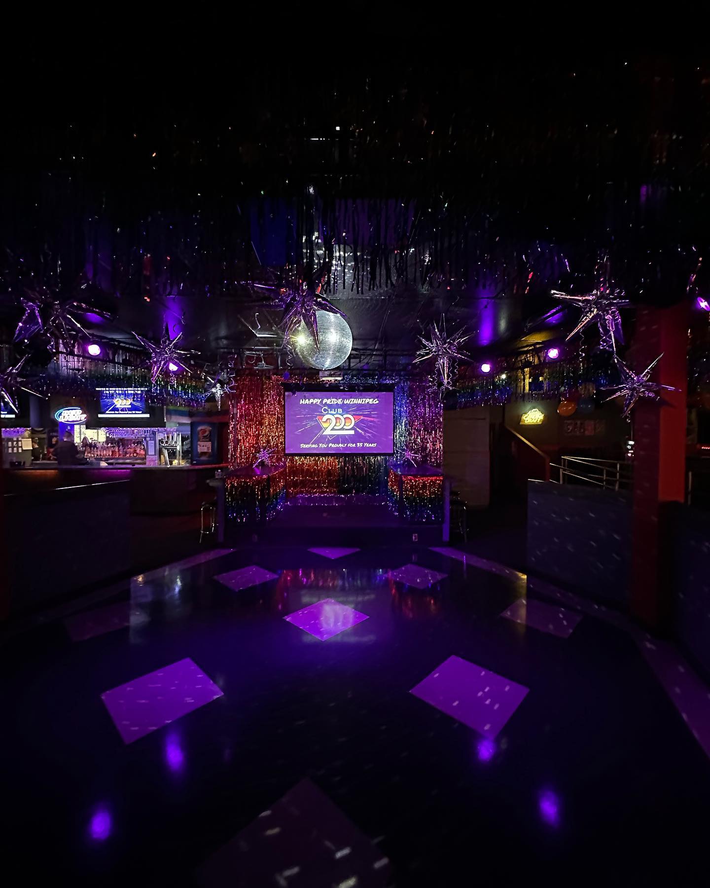 Club 200 dance floor and stage