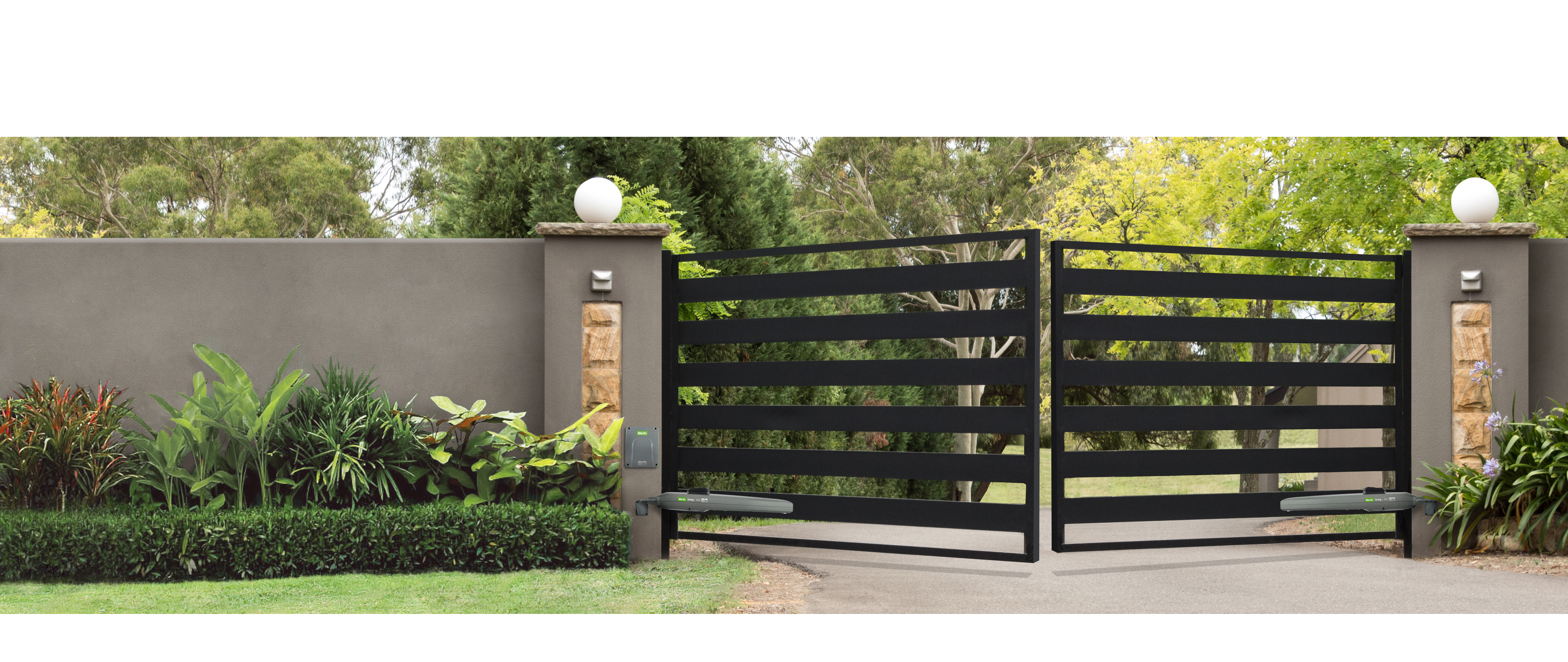 Merlin Swing L 300 double gate installation