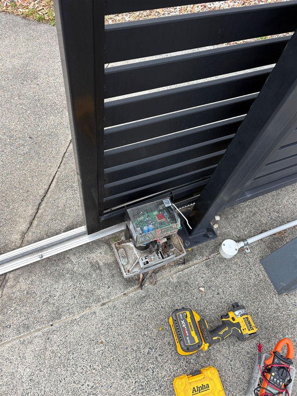 Ditec slide gate automation recommission and rack adjustment at a Wakerley Brisbane property — Into Action Automation