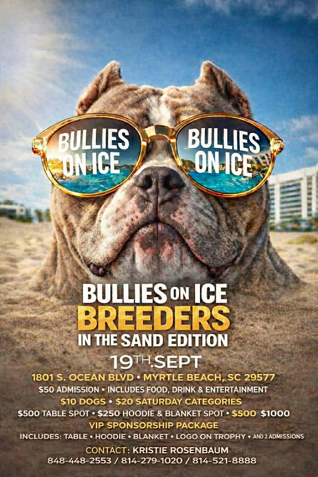 Bullies on Ice - Breeders in the Sand Edition flyer