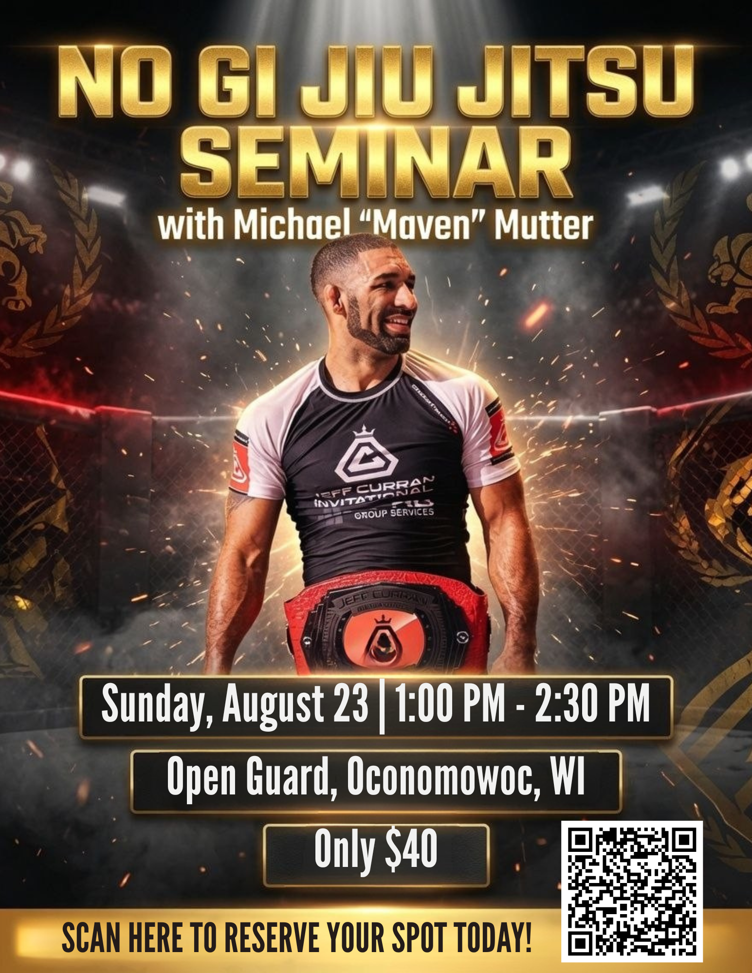 No Gi Jiu Jitsu Seminar with Michael Maven Mutter