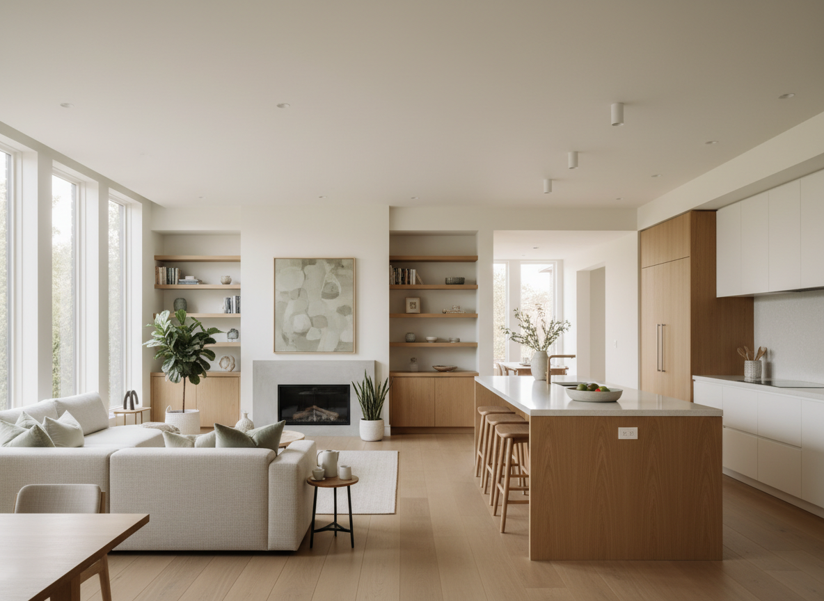 Clean, bright home interior
