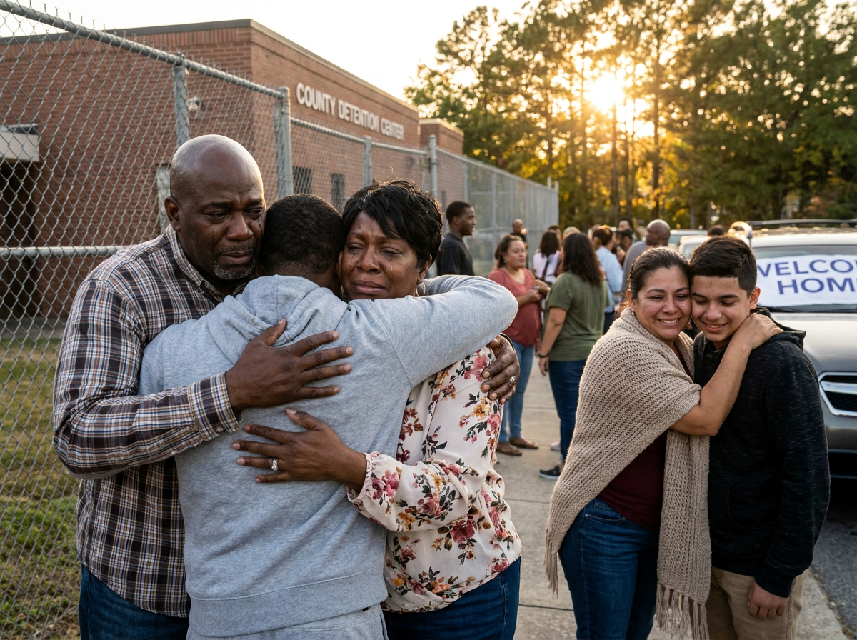 Families reunited after bail bond release